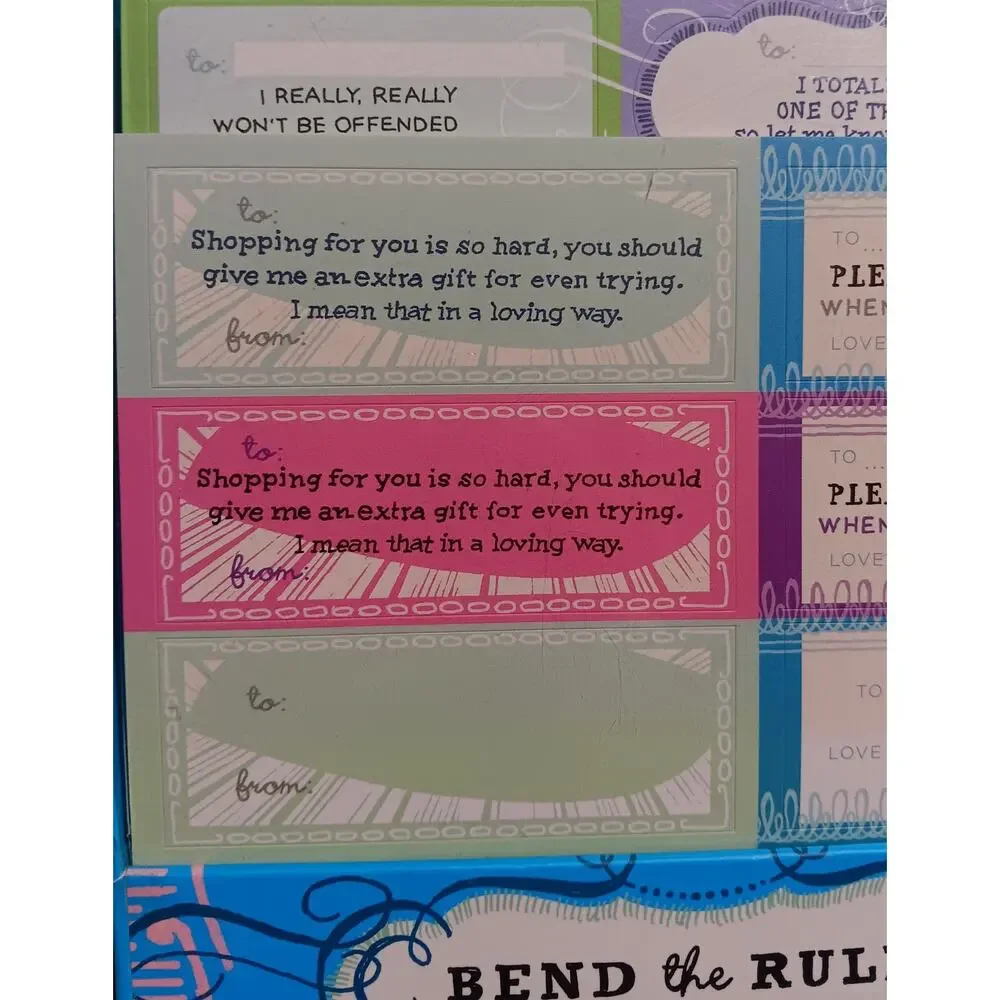 Bend the Rules Gift Labels NEW 2009 Amy Karol Over 90 Stickers
